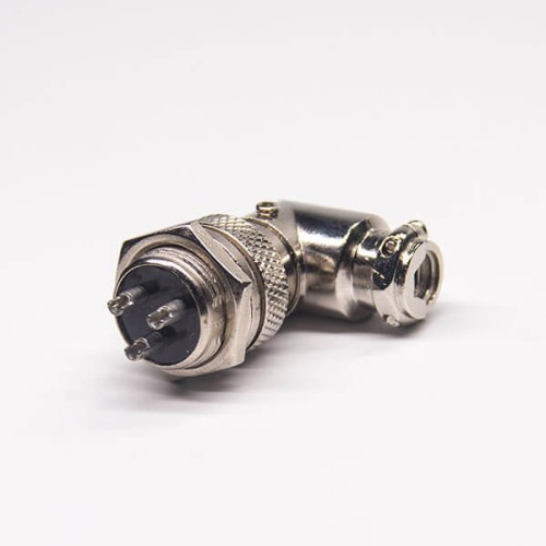 GX16 Connector Aviation Plug 3 Pin Right Angle Male Female Metal Solder