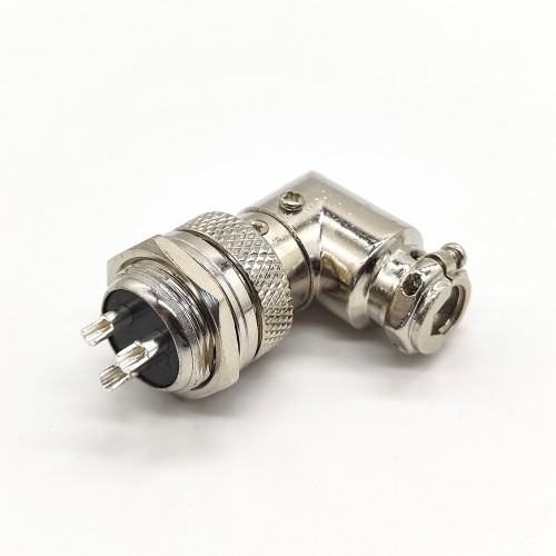 GX16 Connector Aviation Plug 3 Pin Right Angle Male Female Metal Solder