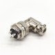 GX16 Connector Aviation Plug 3 Pin Right Angle Male Female Metal Solder