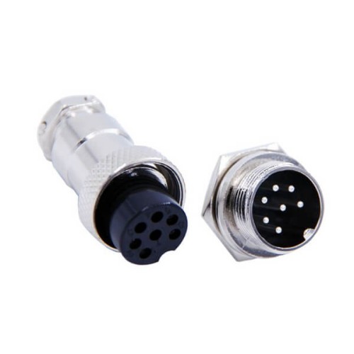 GX16 connector Wiring 7 Pin Straight Aviation Male Socket and Female Plug