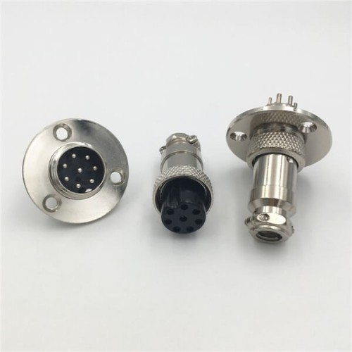 GX16 Female Plug 8 Pin Male Socket 3 Holes Flange Mount Circular Aviation Connector