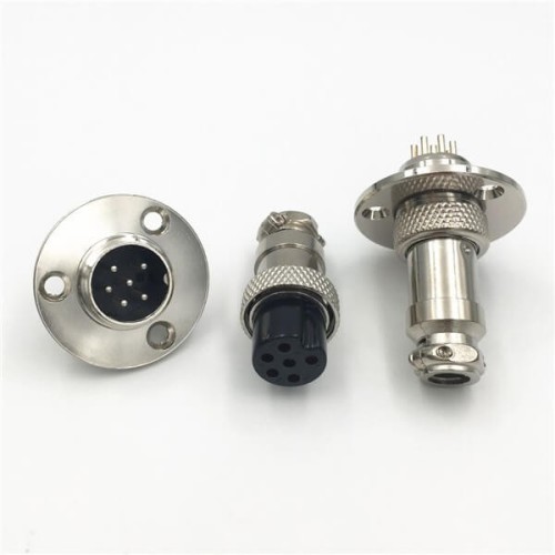 GX16 Flange Aviation Round Connector Plug Socket 6P Male Female