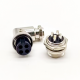 GX16 Right Angle Connector 4 pin Male Socket and Female Plug