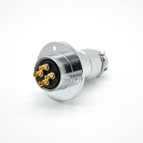 GX20 Aviation Plug 4 Pin Male Socket Female Plug 180 Degree Electrical Connector