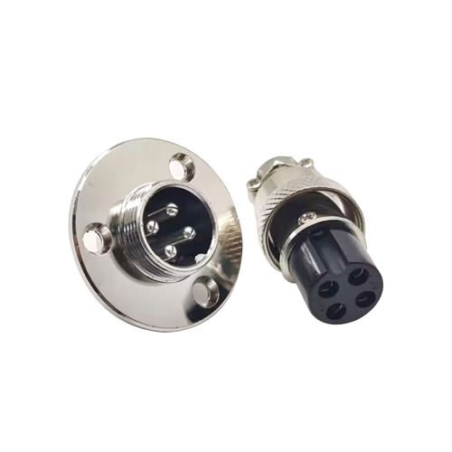 Jack GX16 4p Round Aviation Connector Male Flange Mount Socket and Straight Plug