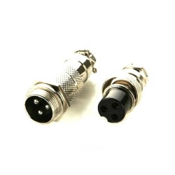 Male Female Plugs 3 Pin GX12 Butt Joint Connector Straight Cable Plug 5sets