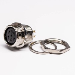 Reversed GX16 Socket 6 Pin Female Socket Aviation Connector