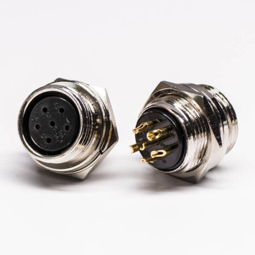 Reversed GX16 Socket 6 Pin Female Socket Aviation Connector