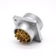 14 Pin Connectors P32 Male Straight Socket Square 4 holes Flange Mounting Solder Cup for Cable