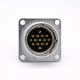 15 Pin Connector P24 Male Straight Socket Square 4 holes Flange Mounting Solder Cup for Cable