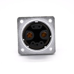 7 Pin Female P32 Straight 4 Holes Flange Socket