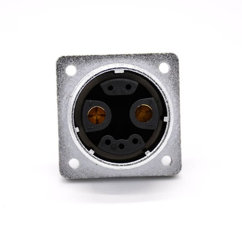 7 Pin Female P32 Straight 4 Holes Flange Socket