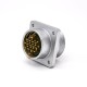 Connector 15 Pin P32 Male Straight Socket Square 4 holes Flange Mounting Solder Cup for Cable