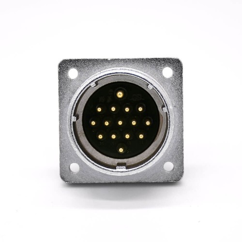 Connector 15 Pin P32 Male Straight Socket Square 4 holes Flange Mounting Solder Cup for Cable