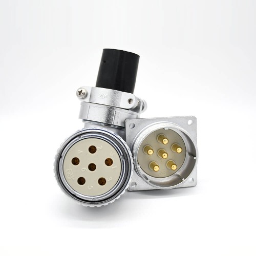 Male Female Socket Plug P48 6 Pin Ringht Angle Plug Straight Receptacles