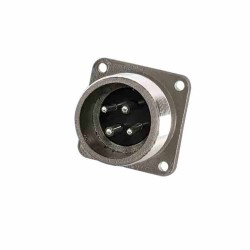 P28 4-Pin Male Socket Straight Flange P28J2A Aviation Connector