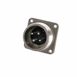 P28 4-Pin Male Socket Straight Flange P28J7A Aviation Connector