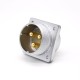 Socket 3 Pin P48 Male Straight 4 Hole Flange Connector