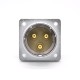 Socket 3 Pin P48 Male Straight 4 Hole Flange Connector