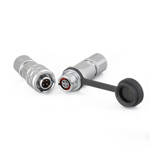 Circular Metal Waterproof Aviation SF6-4 Pin Plug+Socket Docking Quick Industrial Push-Pull