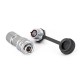 Industrial Metal Waterproof Aviation SF6-2 Pin Plug+Socket Back-Mount Circular Push-Pull Quick