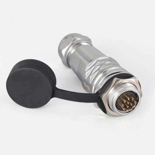 Industrial Quick Push-Pull SF20-12 Pin Male Plug Female Socket Back-Mount Waterproof Metal Circular Aviation