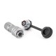 Metal Waterproof Aviation Circular SF6-3 Pin Plug+Socket Back-Mount Quick Industrial Push-Pull