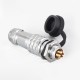 SF12-6 Pin Plug+Socket Back Mount Metal Aviation Quick Waterproof Push-Pull Circular Industrial