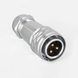 SF20-3 Pin Waterproof Plug+Socket 4-Hole Flange Metal Aviation Circular Quick Push-Pull Industrial