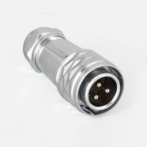 SF20-3 Pin Waterproof Plug+Socket 4-Hole Flange Metal Aviation Circular Quick Push-Pull Industrial