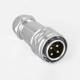 SF20-4 Pin Waterproof Plug+Socket 4-Hole Flange Aviation Circular Quick Push-Pull Industrial Metal