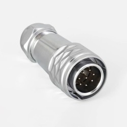 SF20-8 Pin Plug+Socket 4-Hole Flange Waterproof Metal Aviation Quick Push-Pull Circular Industrial