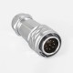 Sf20-9 Pin Waterproof Plug+Socket 4-Hole Flange Aviation Circular Quick Push-Pull Industrial Metal