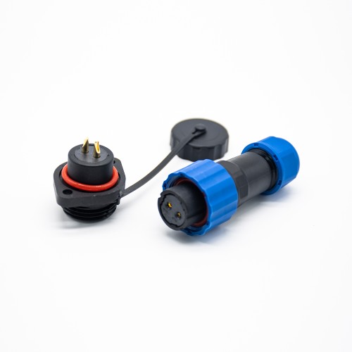 2 pin Waterproof Connector Plug SP17 Series 2 pin Female Plug & Male 2 Hole Flange Panel Mount Socket Waterproof Connectors