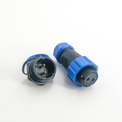 Elecbee SP21 Series IP68 2 Pin Female Plug & Male Socket Rear-nut Mount Straight Waterproof Aviation Connector