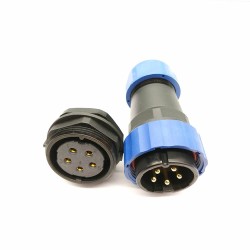 IP68 Connectors SP29 5Pin Plug Straight &Socket Rear-nut Mount