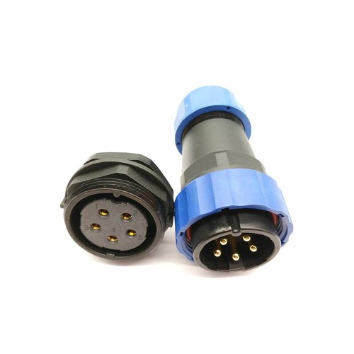 IP68 Connectors SP29 5Pin Plug Straight &Socket Rear-nut Mount