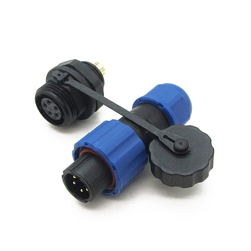 SP13 Connector 5 pin male plug & female socket back mount