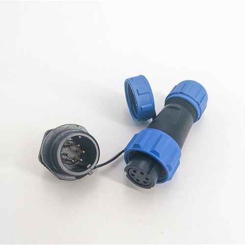 SP13 IP68 ip67 6 pin Female Plug & Male Socket Automatic Connector