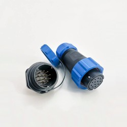 SP21 Series IP68 Female Plug & Male Socket Rear-nut Mount Straight SP21-12 Pins Straight Waterproof Aviation Connector