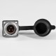 TP12 3 Pin Aviation Connector Female Plug And Male Socket 4 Hole Flange With Rubber Dust Cap