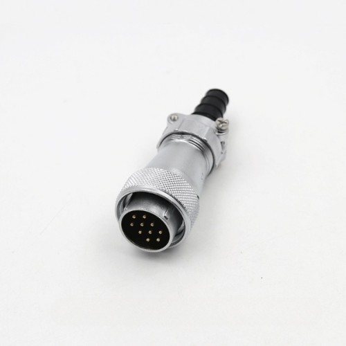 10pin TI Male Plug with cable clamping plates WF24 Straight Plug Waterproof Connector