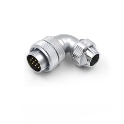 12pin Waterproof Aviation Male Plug and Female Socket TU/Z WF24 Right Angle Connector