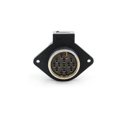 15pin TI+ZG WF40 series 2-hole Flange Socket with Cap and Straight Male Plug Aviation Waterproof Connector