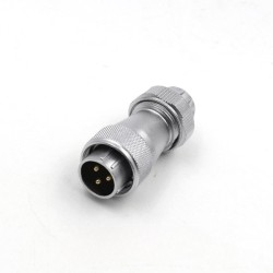 3pin Waterproof Aviation Male Plug and Female Socket WF20 TE+ZE Docking Straight Connector