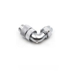 4pin TU Male Plug with Angled back shell and Metal Clamping-nut Plug WF16 Waterproof Connector