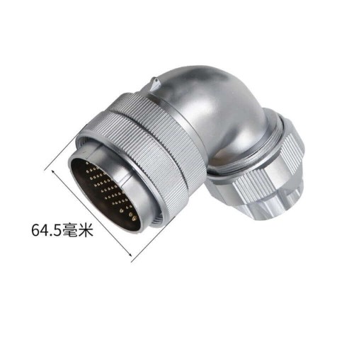 61pin Waterproof Aviation Male Plug and Female Socket TU+Z WF55 series Right Angle Connector