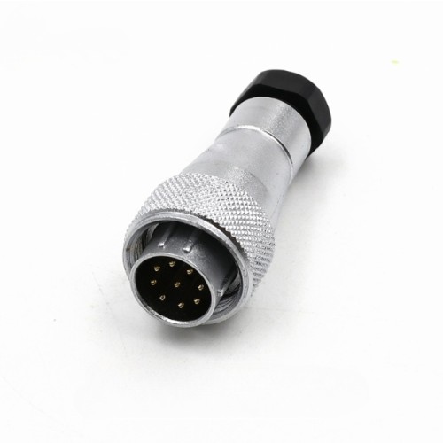 Male Plug 9pin IP65 Plug with Straight plastic Clamping-nut WF16 TA Plug Waterproof Connector