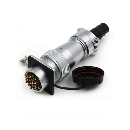 Straight Male Plug and Flange Female Receptacle WF32-19pin TI+Z series Aviation Waterproof Connector