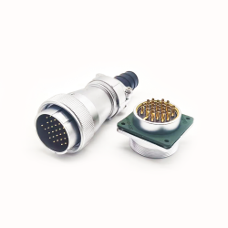 Straight Male Plug and Flange Female Receptacle WF40-31pin TI+Z series Aviation Waterproof Connector